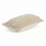 Чехол на подушку с макраме бежевого цвета Macrame варинант исполнения - 1 | Loft Concept в Омске