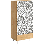 Шкаф с принтом Leaf bouquet варинант исполнения - 1 | Loft Concept в Омске