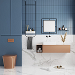 Настенное зеркало квадратной формы в черной металлической раме CORNER MIRROR BLACK варинант исполнения - 3 | Loft Concept в Омске