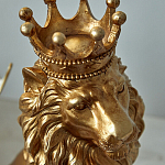 Статуэтка лев с детализированной гривой и изящной короной Lion Crown  варинант исполнения - 6 | Loft Concept в Омске