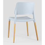 Пластиковый стул на ножках из массива бука Ferret Grey-Blue варинант исполнения - 4 | Loft Concept в Омске
