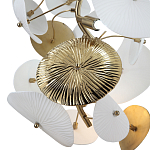 Подвесной светильник с белыми и золотистыми цветами Dahlia Flowers Lamp варинант исполнения - 4 | Loft Concept в Омске