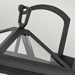 Настенный фонарь черного цвета с прозрачным стеклянным плафоном трапециевидной формы Hinkley варинант исполнения - 2 | Loft Concept в Омске