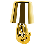Настольная лампа фигурная золотого цвета с гладким абажуром Высота 16 см Sophia варинант исполнения - 6 | Loft Concept в Омске
