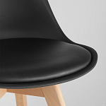 Стул с основой из пластика и мягким сиденьем Arvika Black варинант исполнения - 7 | Loft Concept в Омске