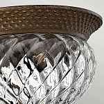 Потолочный светильник с чашеобразным плафоном из толстого волнообразного стекла и широким узорчатым основанием Hinkley варинант исполнения - 10 | Loft Concept в Омске