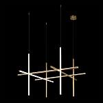 Люстра с 6-ю цилиндрическими плафонами на тонких тросах Trumpet tube варинант исполнения - 3 | Loft Concept в Омске