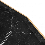 Консоль с чёрной столешницей и золотым фигурным основанием Cosmo варинант исполнения - 4 | Loft Concept в Омске