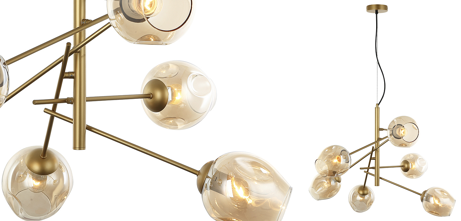 Люстра Branching Bubble Chandelier Vertical Gold Люстра Branching Bubble Chandelier Vertical Gold - Loft-Concept в Омске