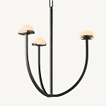 Люстрас 3-мя мраморными плафонами в форме купола Light Warm Light варинант исполнения - 2 | Loft Concept в Омске