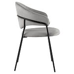 Серый стул с обивкой из искусственной замши Alexis варинант исполнения - 3 | Loft Concept в Омске