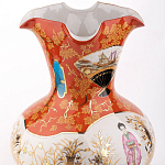 Ваза красного цвета с рисунком Chinoiserie Ceramics варинант исполнения - 1 | Loft Concept в Омске