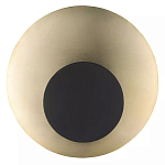 Бра круглое в сочетании золотистого и чёрного цвета Round Sconce Gold and Black варинант исполнения - 1 | Loft Concept в Омске