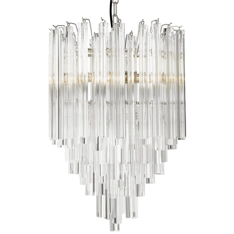 Люстра Chandelier Salerno Clear Никель Прозрачный (Transparent) в Омске | Loft Concept 