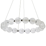 Светодиодная кольцевая люстра с круглыми плафонами Crystal Globule Chandelier Chrome варинант исполнения - 1 | Loft Concept в Омске