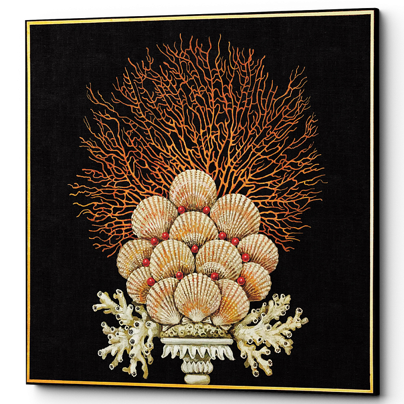 Постер Sea Vase Poster 7 Черный Бежевый Постер Sea Vase Poster 7 Черный Бежевый в Омске | Loft Concept