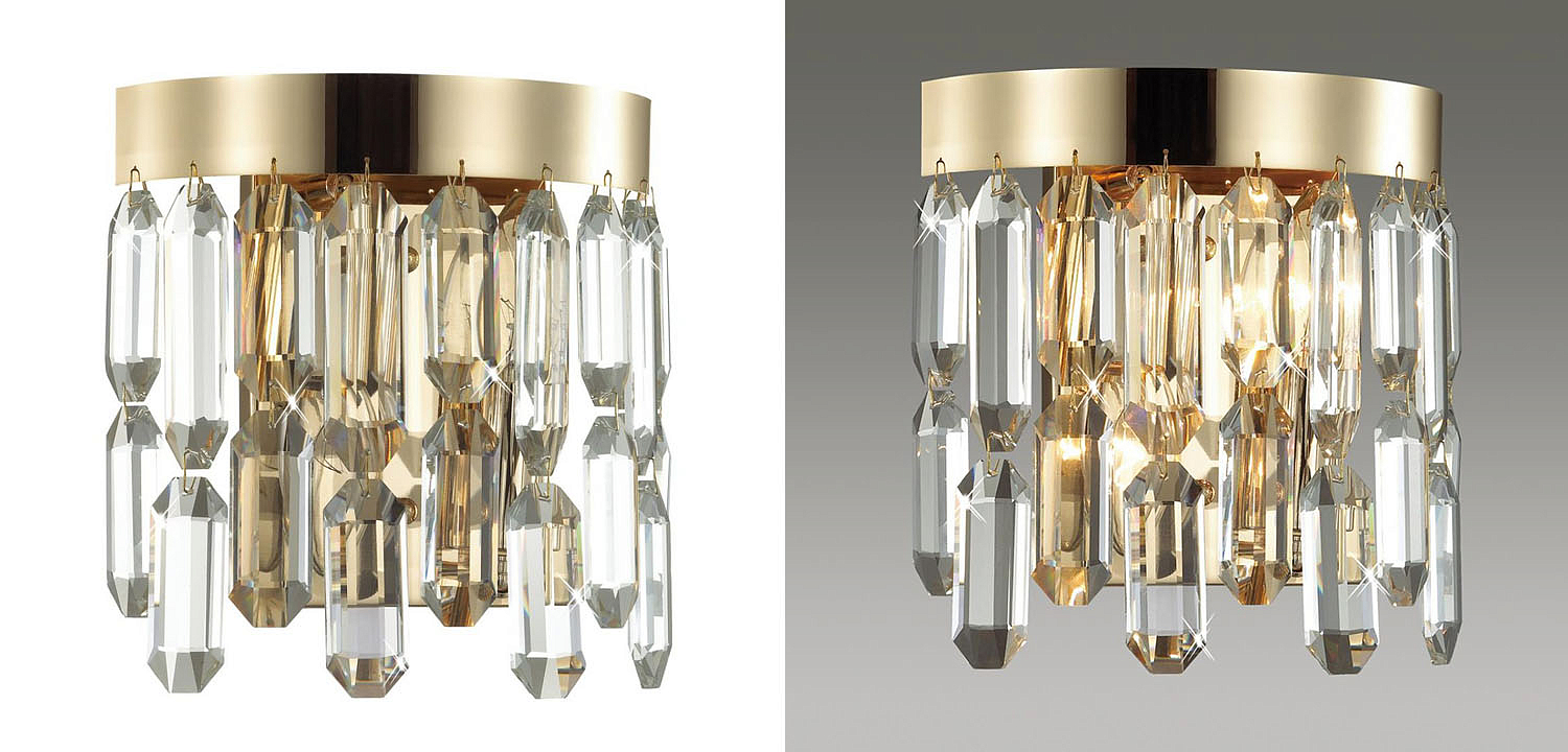 Бра Crystal Polyhedrons Wall Lamp Gold Бра Crystal Polyhedrons Wall Lamp Gold - Loft-Concept в Омске