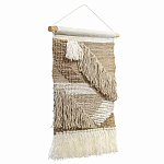 Панно из шерсти и хлопка с узором Beige Calista Cascade варинант исполнения - 1 | Loft Concept в Омске