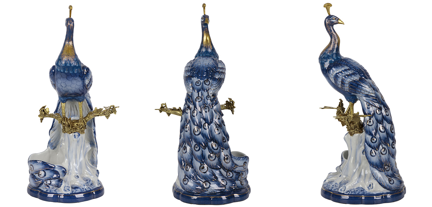 Статуэтка Peacock Blue White Статуэтка Peacock Blue White - Loft-Concept в Омске