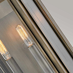 Настенный фонарь прямоугольной формы цвета состаренная латунь с двумя лампами Hinkley варинант исполнения - 2 | Loft Concept в Омске