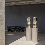 Настольная лампа с основанием из 24 выточенных сферических камней Through Stone варинант исполнения - 4 | Loft Concept в Омске