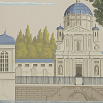 Обои ручная роспись Monuments of Paris Roberts on scenic paper варинант исполнения - 3 | Loft Concept в Омске