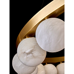 Люстра круглая с сферическими плафонами из натурального камня Phased Spheres варинант исполнения - 3 | Loft Concept в Омске