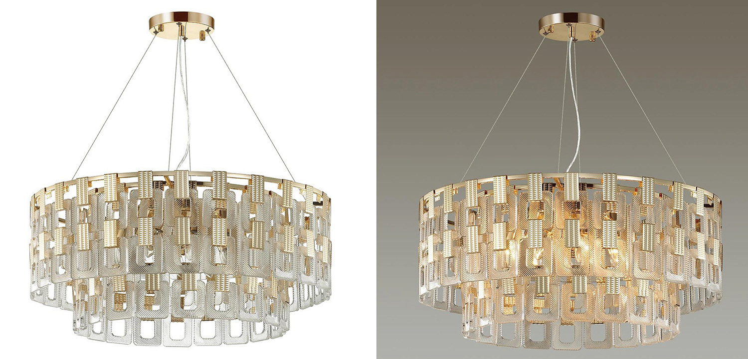 Люстра Ribbed Elements Pendant Round 67 Люстра Ribbed Elements Pendant Round 67 - Loft-Concept в Омске