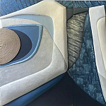 Арт-объект ручной работы Blue Abstraction из 4-х панелей варинант исполнения - 2 | Loft Concept в Омске