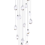 Большая каскадная люстра с хрустальными плафонами хром Esme Crystal Chrome Cascade Chandelier 25 варинант исполнения - 2 | Loft Concept в Омске