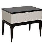 Тумбочка прикроватная с ящиком черно-серого цвета Noble Nightstand варинант исполнения - 1 | Loft Concept в Омске