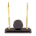 Часы настольные с двумя ручками из натурального камня Stone Clock варинант исполнения - 5 | Loft Concept в Омске