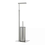 Держатель для туалетной бумаги с ершиком Chrome Bathroom Accessory варинант исполнения - 2 | Loft Concept в Омске