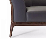 Диван двухместный c каркасом из массива дерева Double Sofa Made of Walnut Wood варинант исполнения - 3 | Loft Concept в Омске