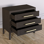 Тумба Primo  с тремя ящиками шпон темный орех варинант исполнения - 3 | Loft Concept в Омске