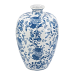 Ваза фарфоровая с узким горлышком и синими цветочными мотивами Independence варинант исполнения - 1 | Loft Concept в Омске