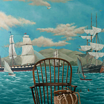 Обои ручная роспись Nantucket Crossing Brandt colourway on scenic paper варинант исполнения - 3 | Loft Concept в Омске