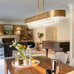 Люстра подвесная прямоугольная цвета латунь Kichler варинант исполнения - 6 | Loft Concept в Омске