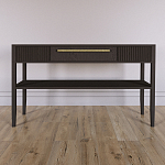 Дизайнерская Консоль с полкой и ящиком Primo Темный орех варинант исполнения - 1 | Loft Concept в Омске