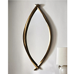 Зеркало овальное в деревянной золотистой раме Oval Gold Lines варинант исполнения - 4 | Loft Concept в Омске