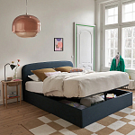Двуспальная кровать с подъемным механизмом Mathise Bed Deep Blue варинант исполнения - 8 | Loft Concept в Омске