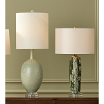 Настольная лампа керамическая с кремовым абажуром Scenic Column варинант исполнения - 6 | Loft Concept в Омске