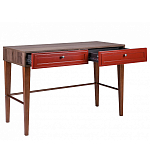 Стол письменный из массива бука с 2-мя ящиками красный Wenge Light варинант исполнения - 3 | Loft Concept в Омске