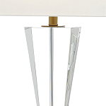 Настольная лампа с прозрачным корпусом и прямоугольным тканевым абажуром Charm and Luxury варинант исполнения - 1 | Loft Concept в Омске