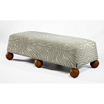 Банкетка Wakonda Gray Zebra с деревянными шариками  варинант исполнения - 1 | Loft Concept в Омске