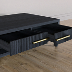 Кофейный стол Primo с двумя ящиками Черный дуб варинант исполнения - 7 | Loft Concept в Омске