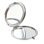 Зеркало карманное двухстороннее круглое из натурального камня Серафинит в подарочной упаковке Silver Stone Mirrors варинант исполнения - 2 | Loft Concept в Омске