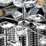 Люстра круглая на цепи цвета хром с прозрачными рельефными хрустальными пластинами Textured Glass Chandelier варинант исполнения - 9 | Loft Concept в Омске