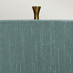 Настольная лампа с коническим дымчато-зелёным абажуром из искусственного шёлка Quintiesse варинант исполнения - 4 | Loft Concept в Омске