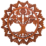 Панно из дерева круглое Osier Panel With Trees варинант исполнения - 1 | Loft Concept в Омске